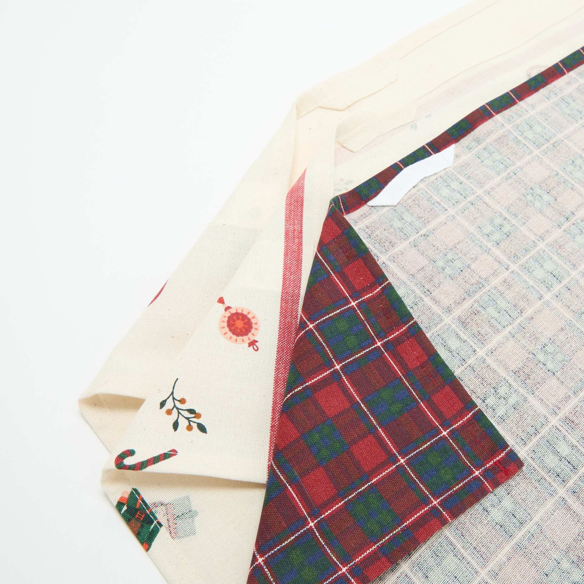 Set of 3 Printed Tea Towels - KIABI Home ECRU
