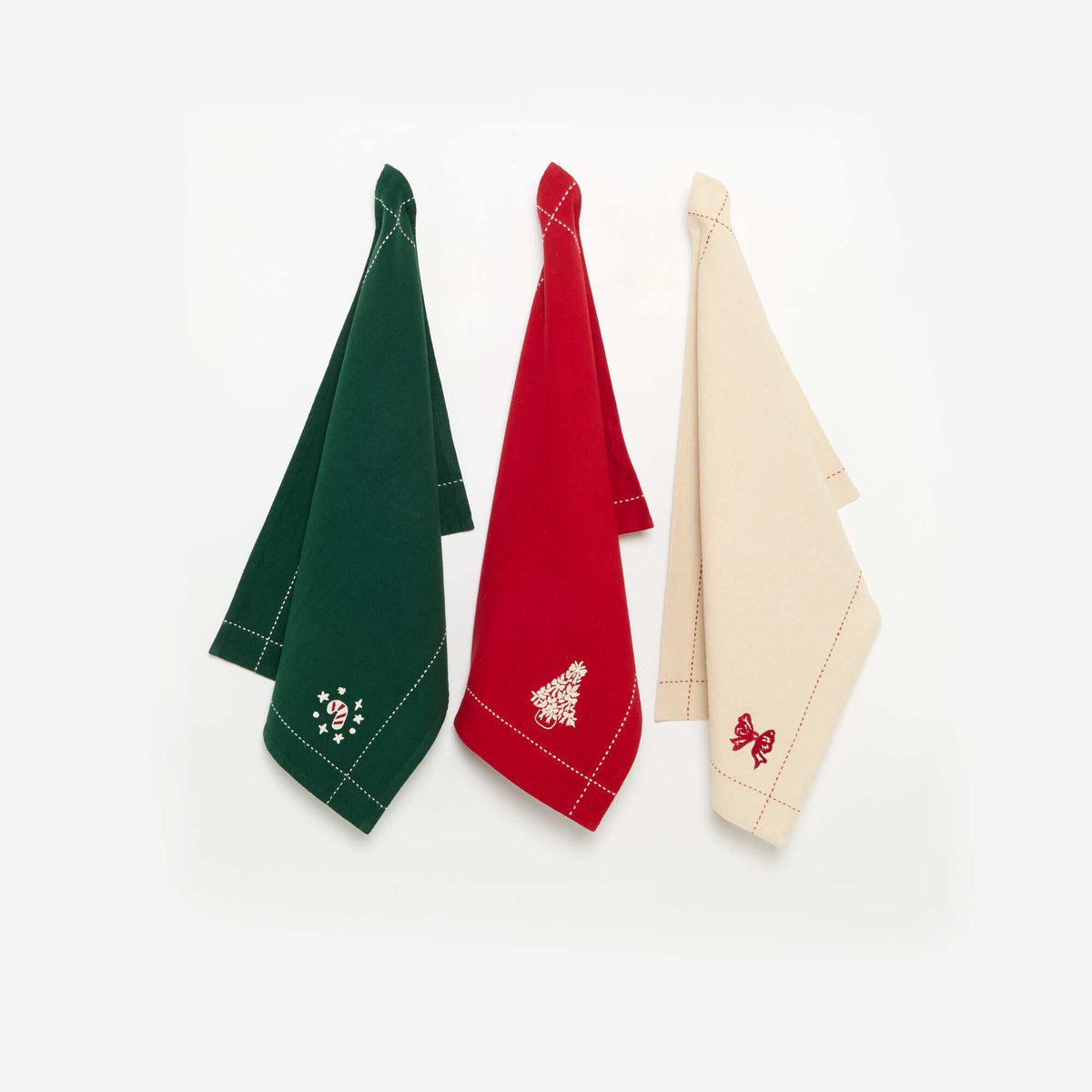 Set of 3 Dish Towels - KIABI Home RED