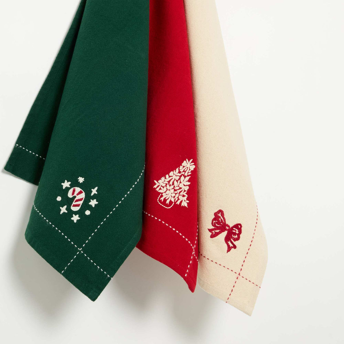 Set of 3 Dish Towels - KIABI Home RED