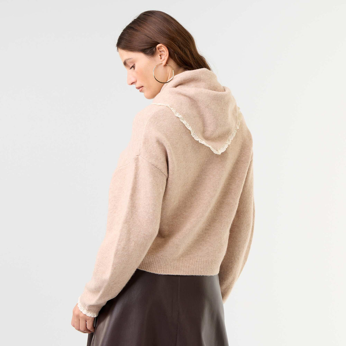 Sweater with matching scarf BEIGE