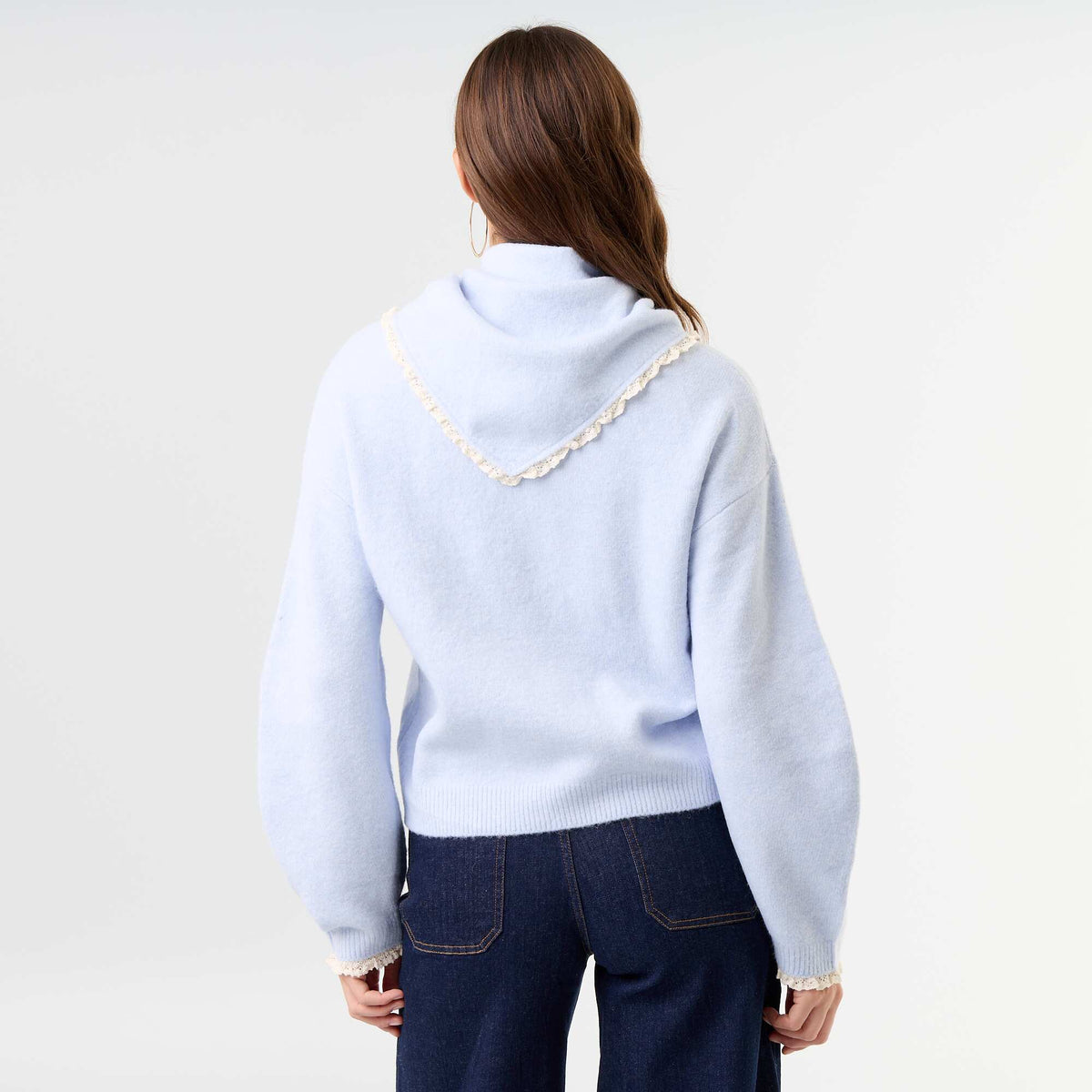 Sweater with matching scarf BLUE