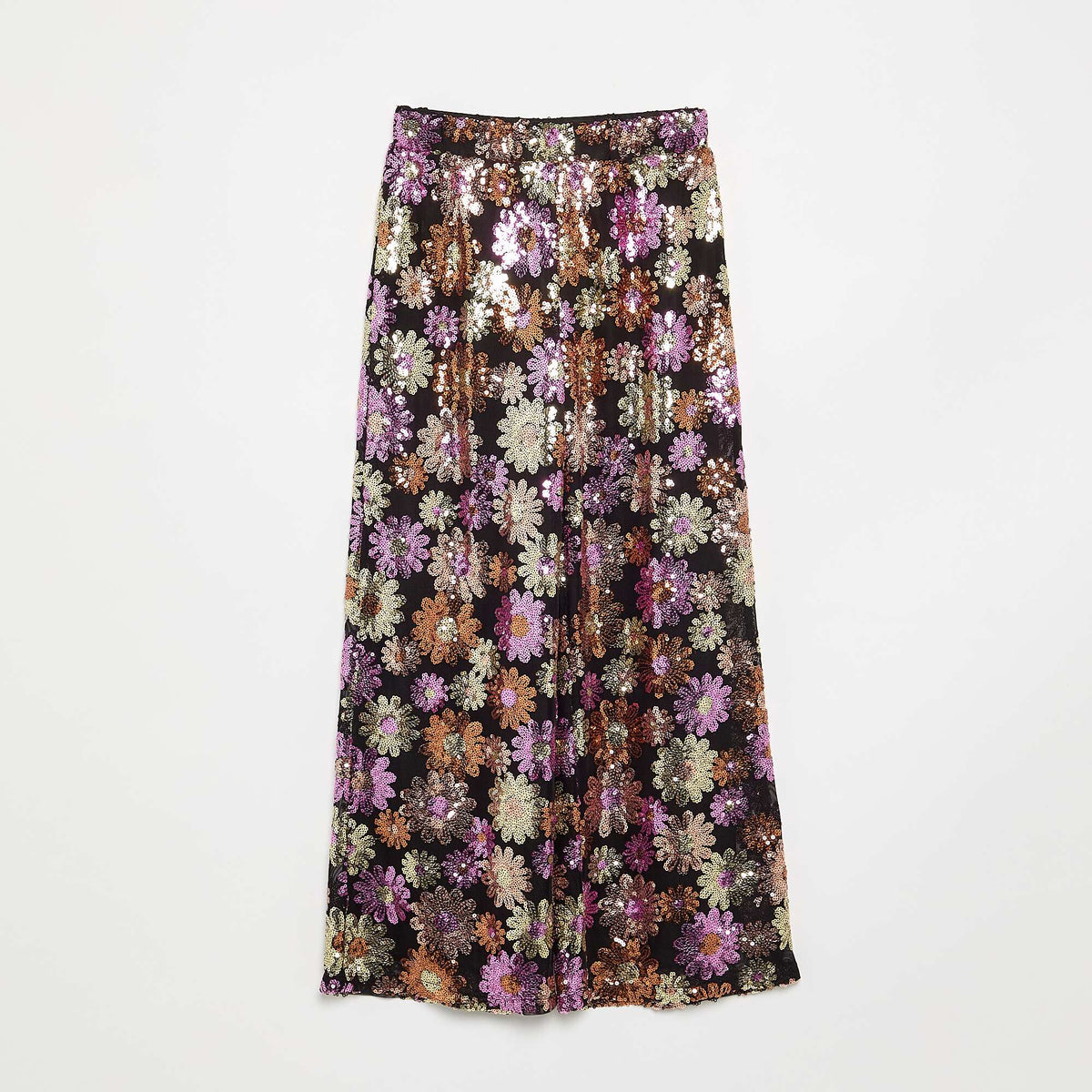 Sequin wide-leg trousers PINK