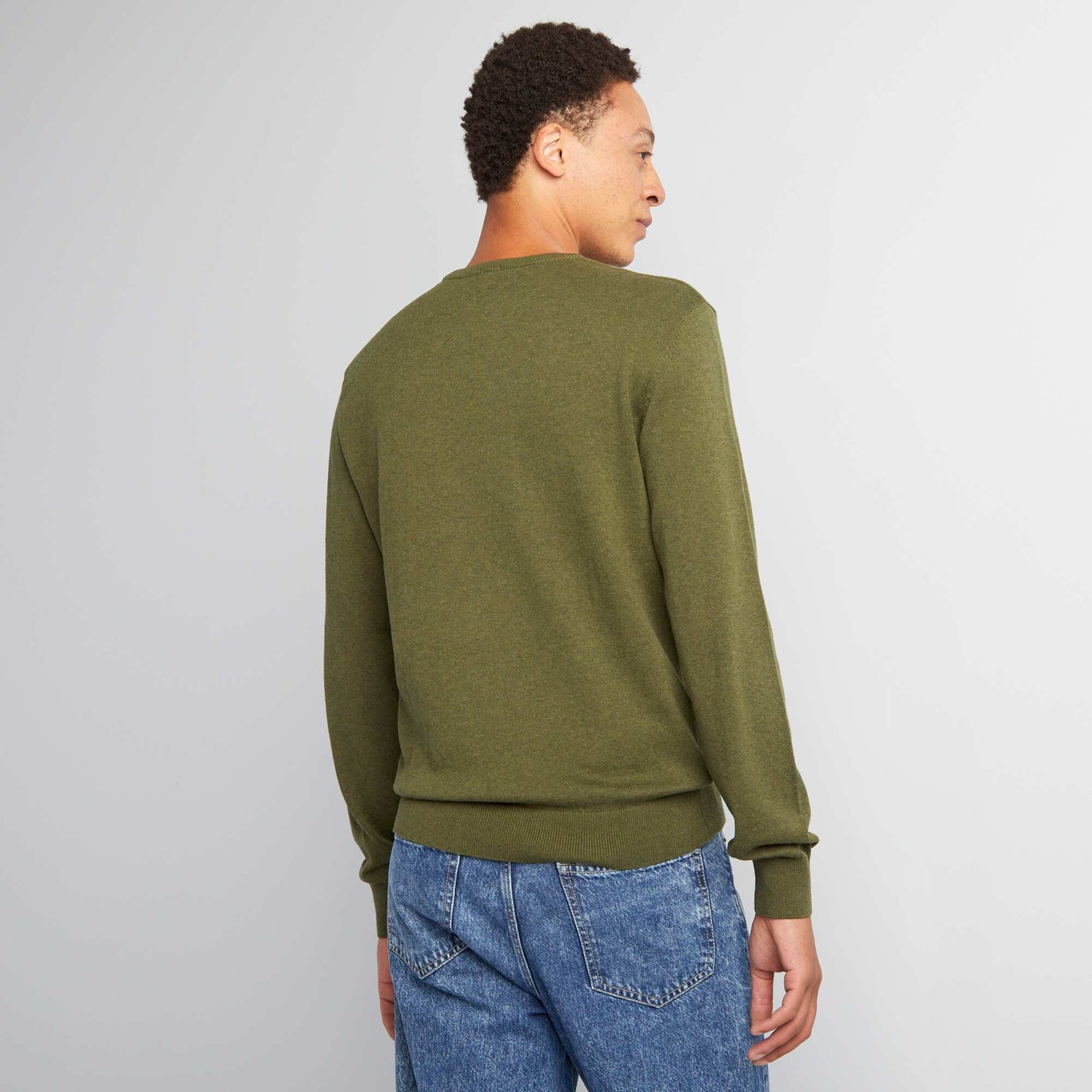 Round neck sweater KHAKI