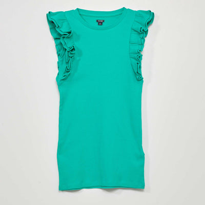 Ribbed knit dress GREEN