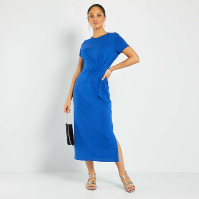 Long jersey dress blue