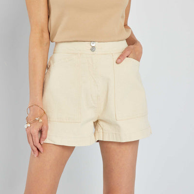Denim shorts BEIGE