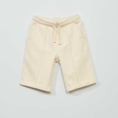 French terrycloth Bermuda shorts BEIGE