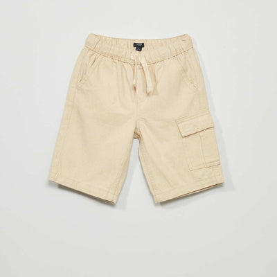 Bermuda shorts with flap pockets BEIGE