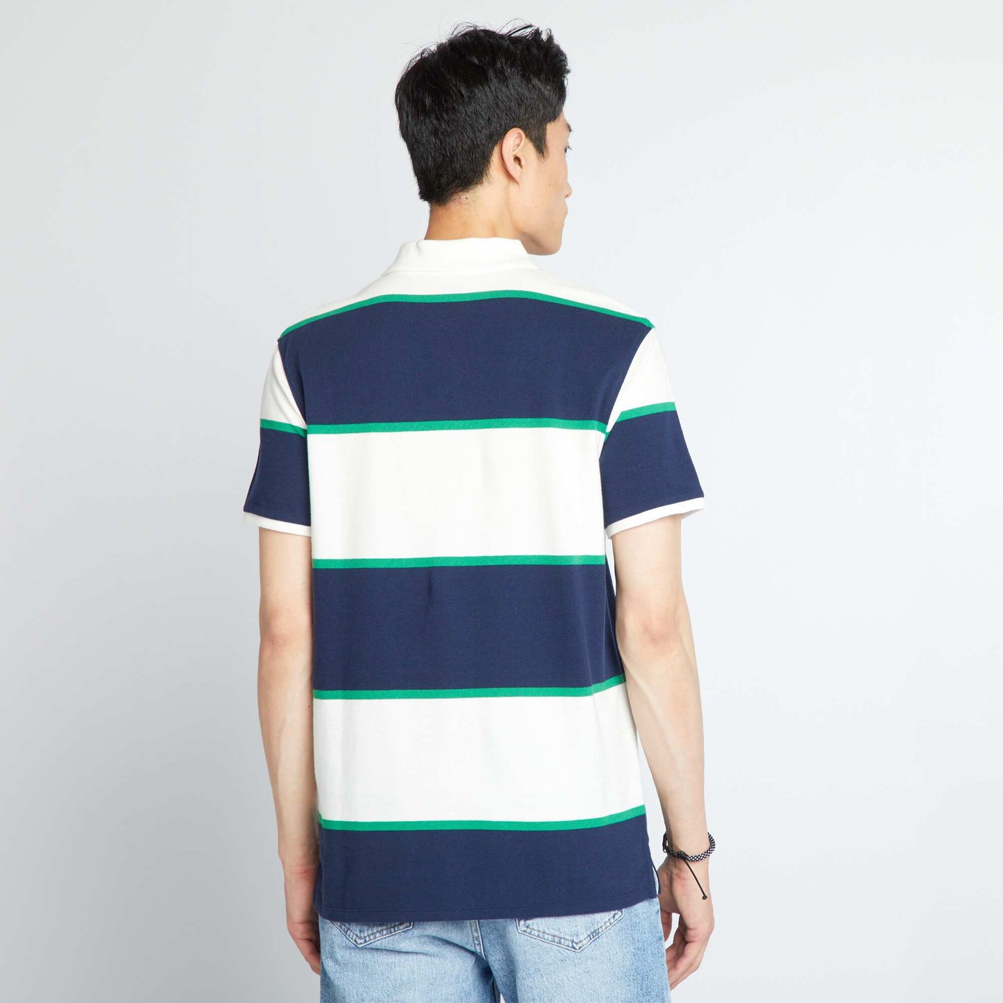 Striped cotton piqué polo shirt RAY SNOBLU