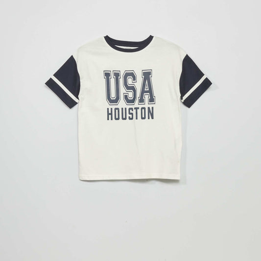 USA Houston print T-shirt SNOW_PMA3