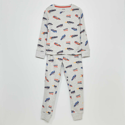 Long pyjamas with all-over print GREY