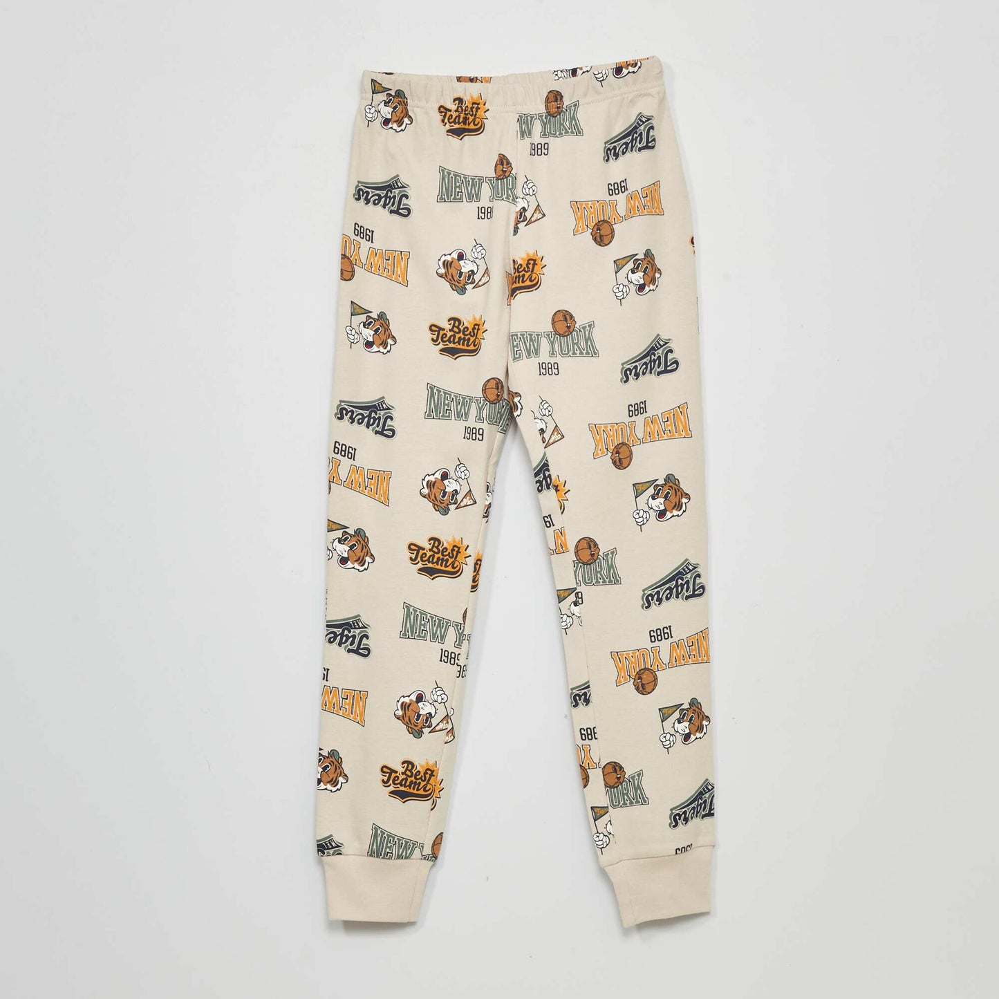 Long pyjamas with all-over print BEIGE