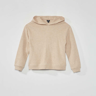 Hooded T-shirt BEIGE