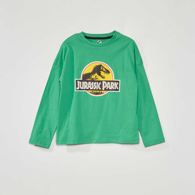 Jurassic Park long-sleeved T-shirt Green