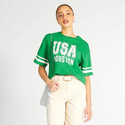 Houston short-sleeved T-shirt GREENPMA3