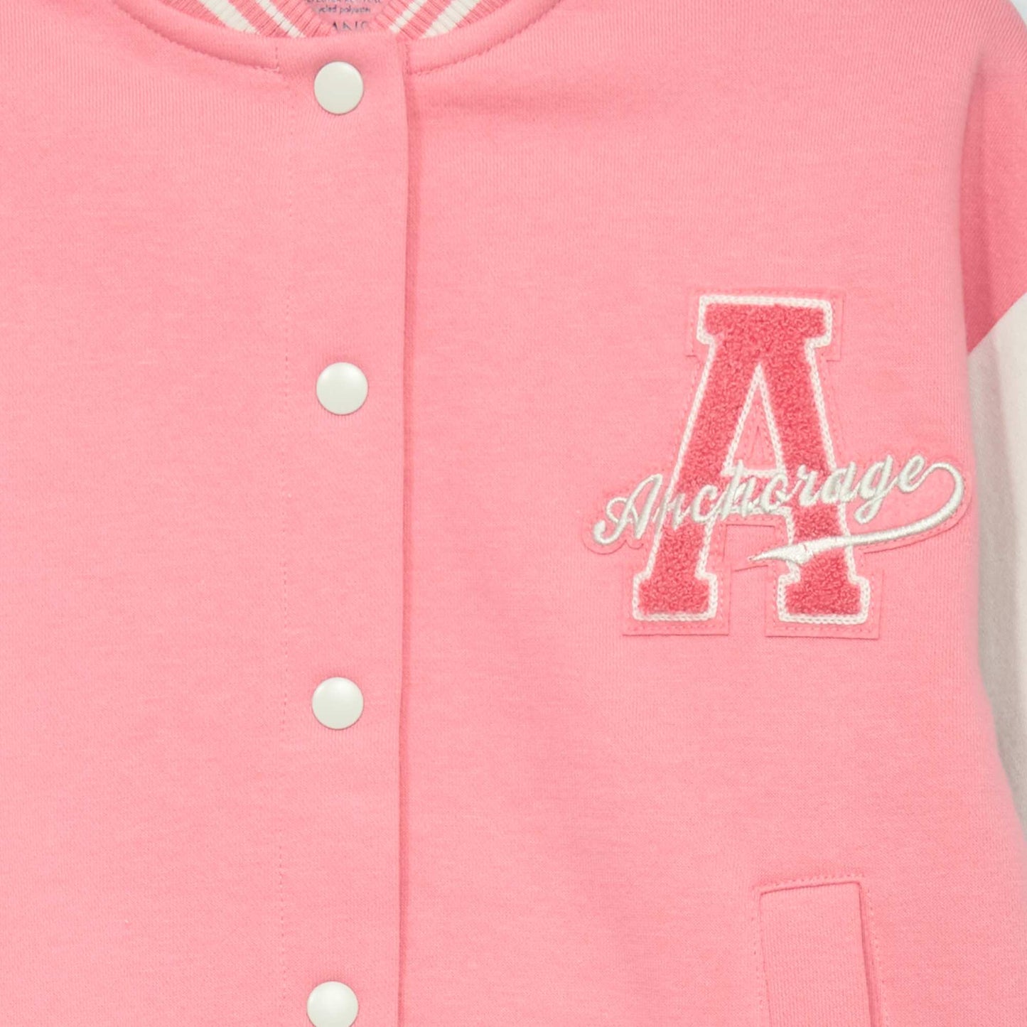 Campus-style jacket Pink