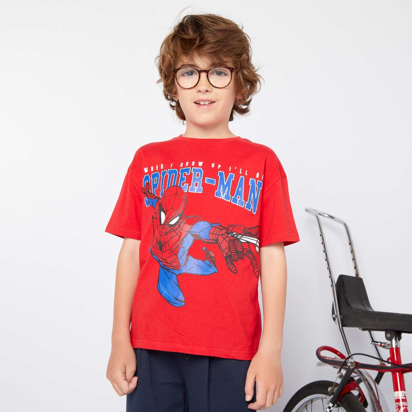 Short-sleeved 'Spiderman' T-shirt RED_SPIDER