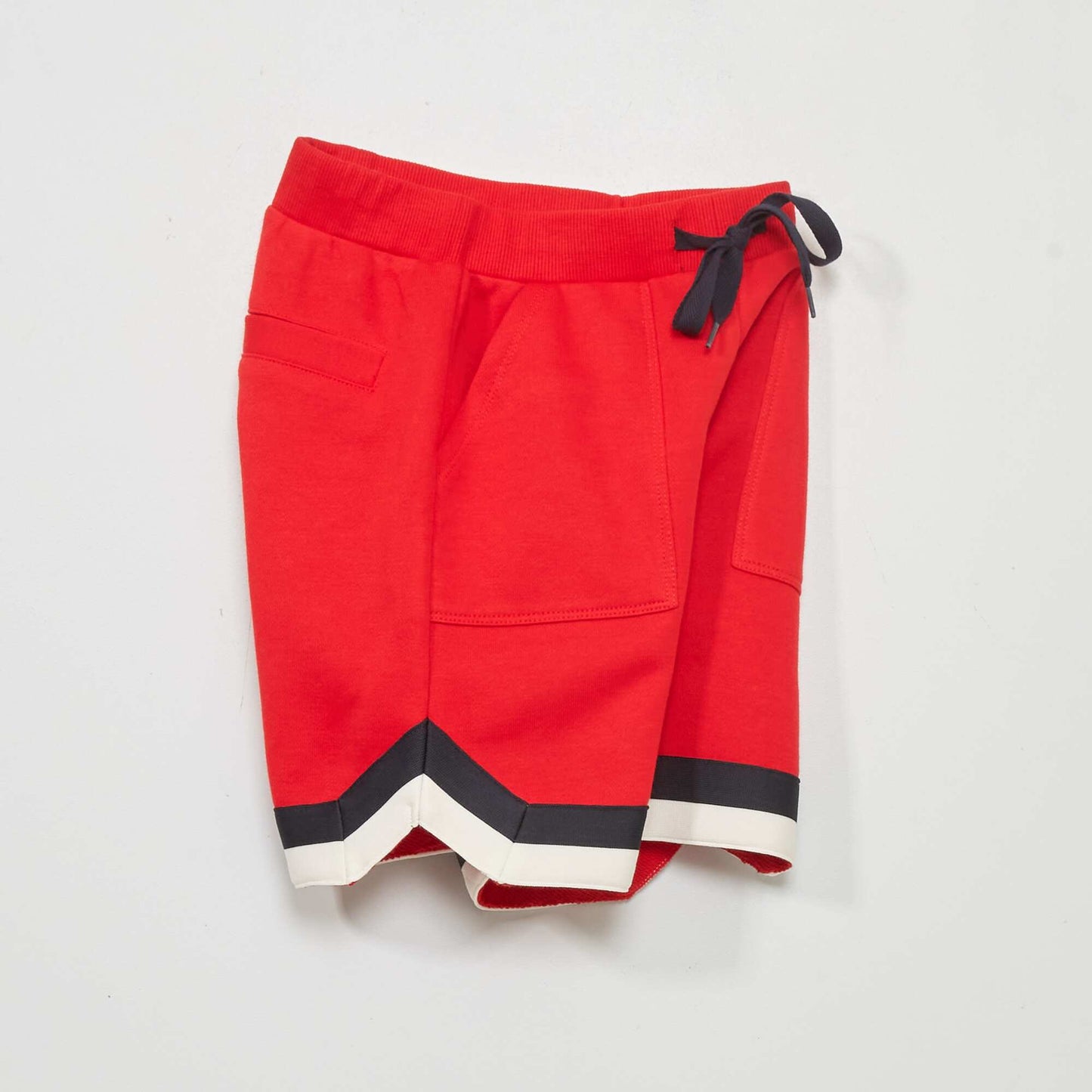 Sweatshirt fabric Bermuda shorts RED