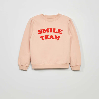 'Smile Team' sweatshirt Pink