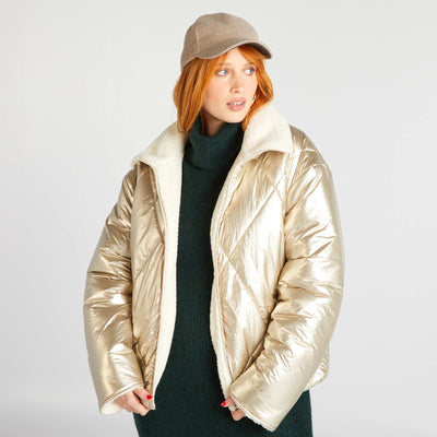 Reversible sherpa padded jacket GOLD AS SA