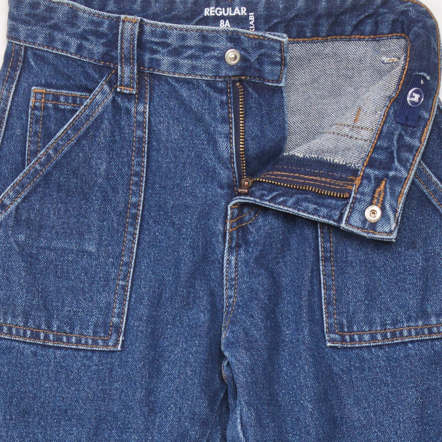 Regular jeans with side pockets BLUE