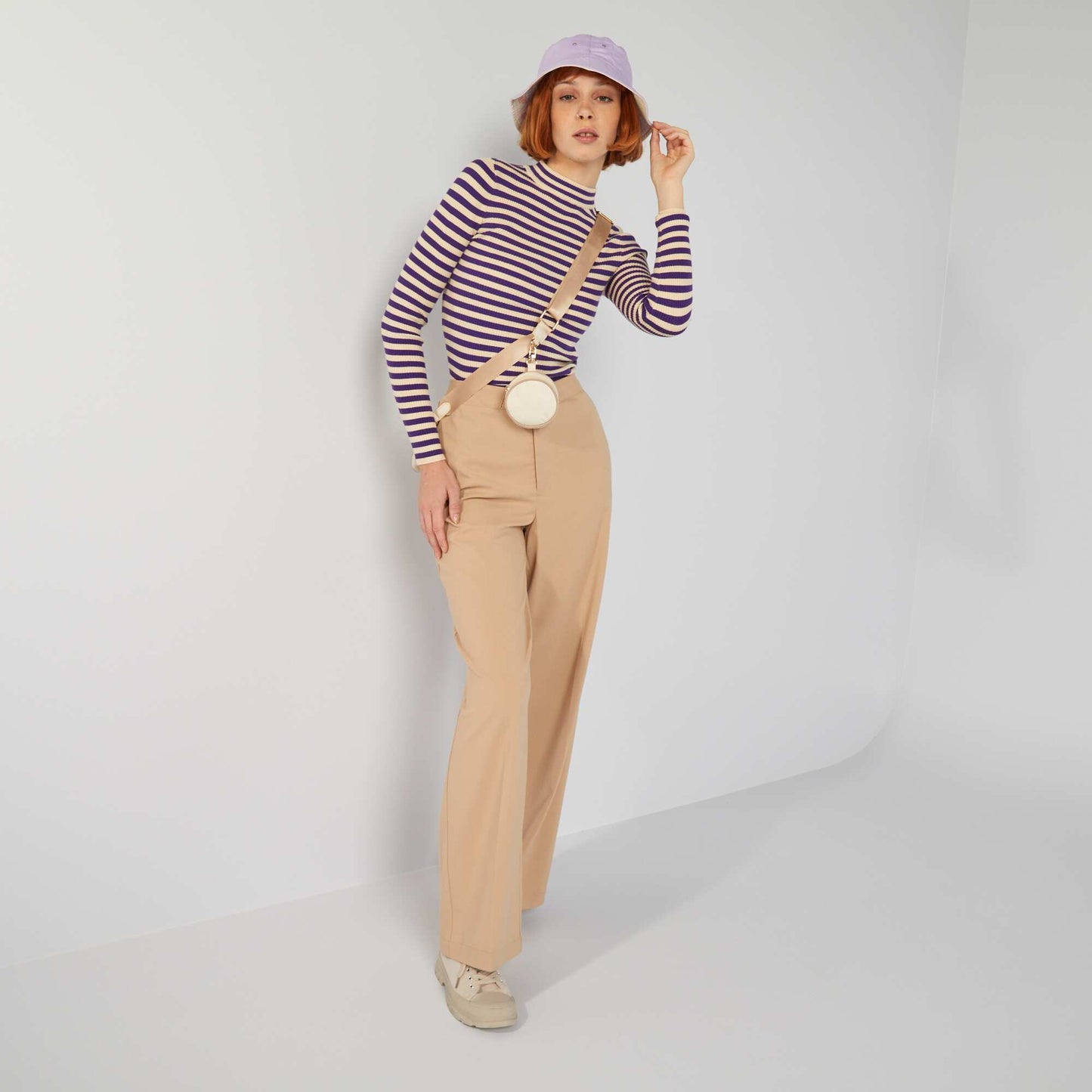 Wide-leg trousers BEIGE