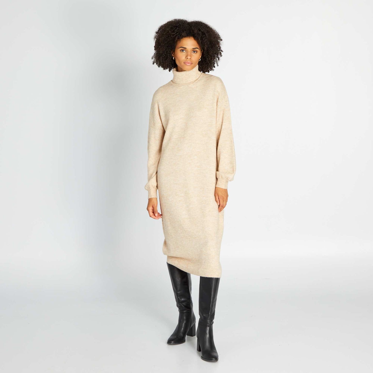 High-neck jumper dress BEIGASSAMP