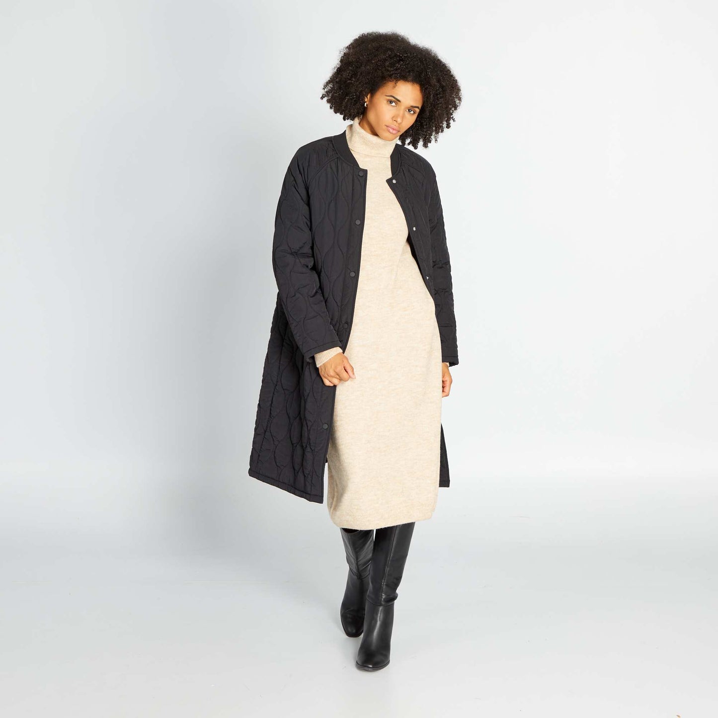 High-neck jumper dress BEIGASSAMP