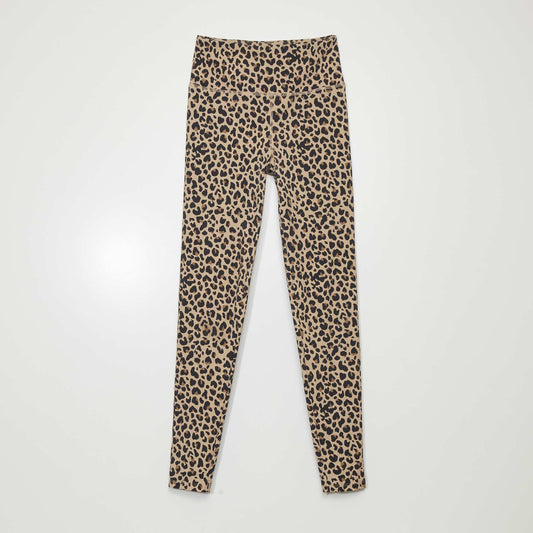 Leopard print leggings BROWN