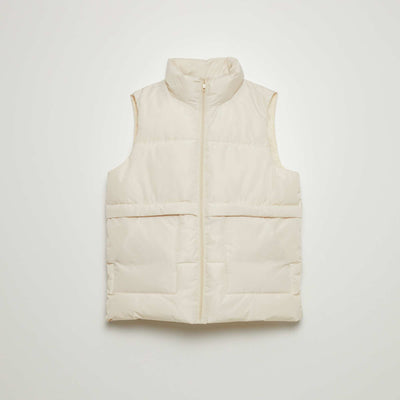 Quilted padded bodywarmer WHITE EGG