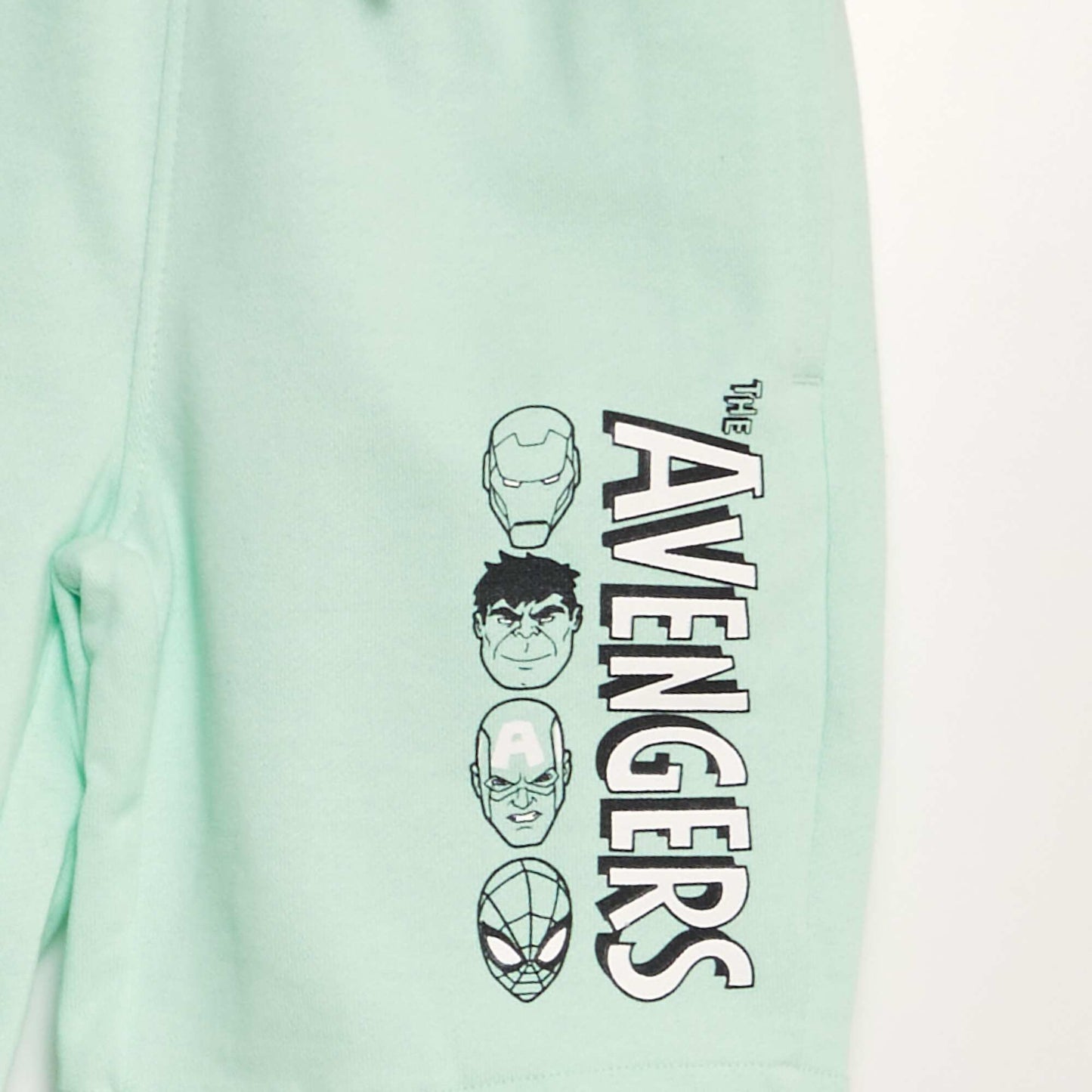 'Marvel' sweatshirt fabric shorts GREEN