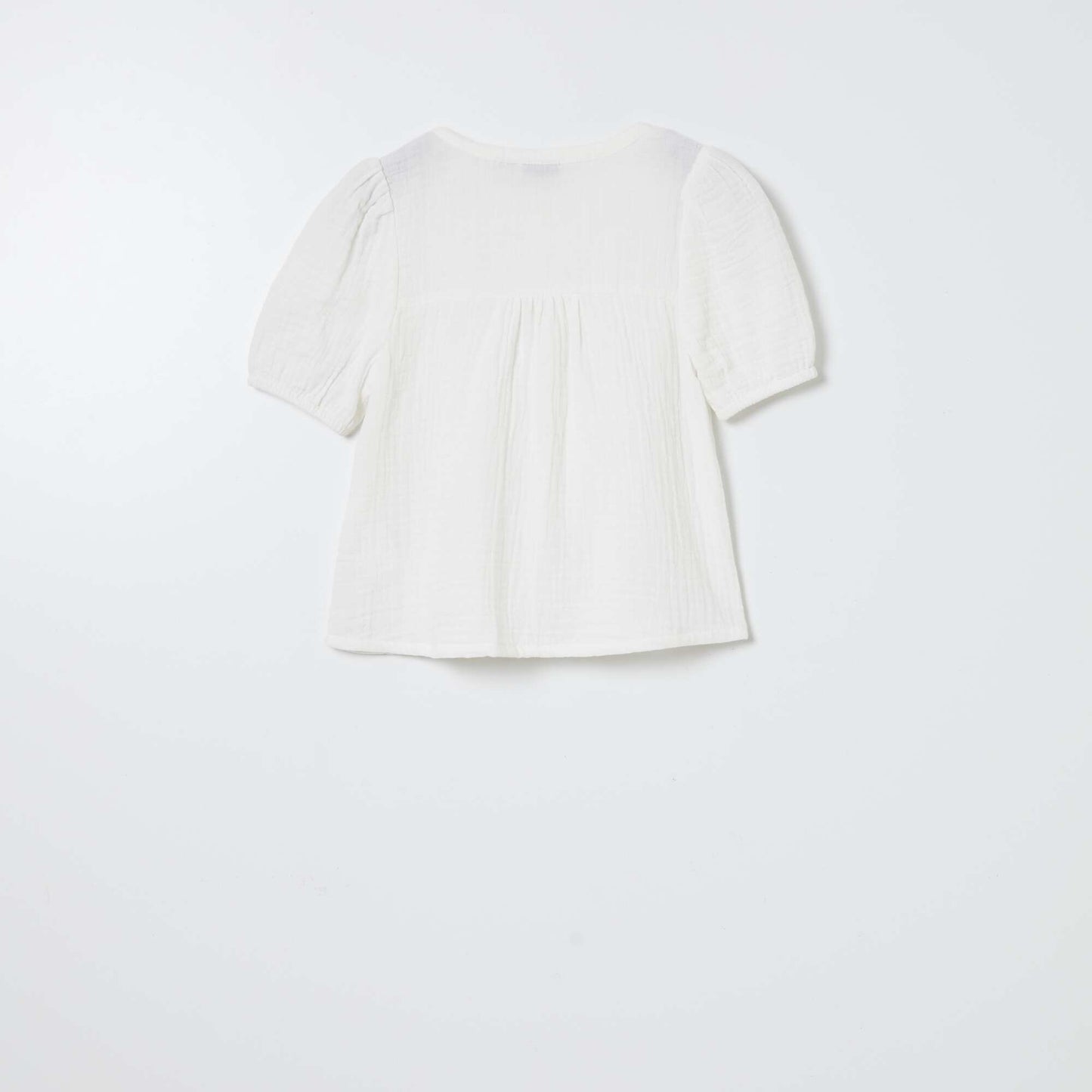 Cotton gauze blouse WHITE