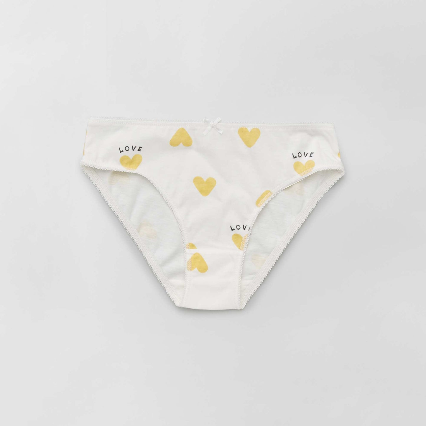 Jersey briefs with pretty bow - Pack of 4 WHITE