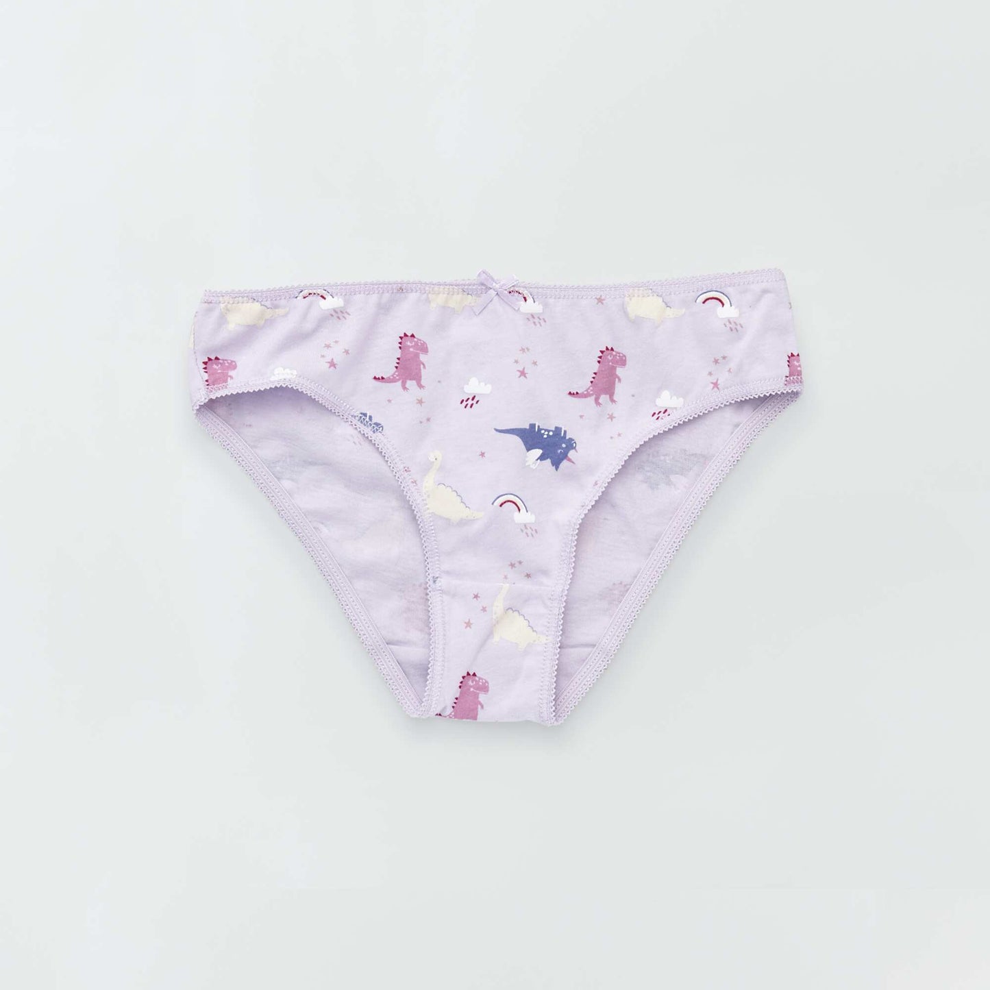 Jersey briefs with pretty bow - Pack of 4 PINK