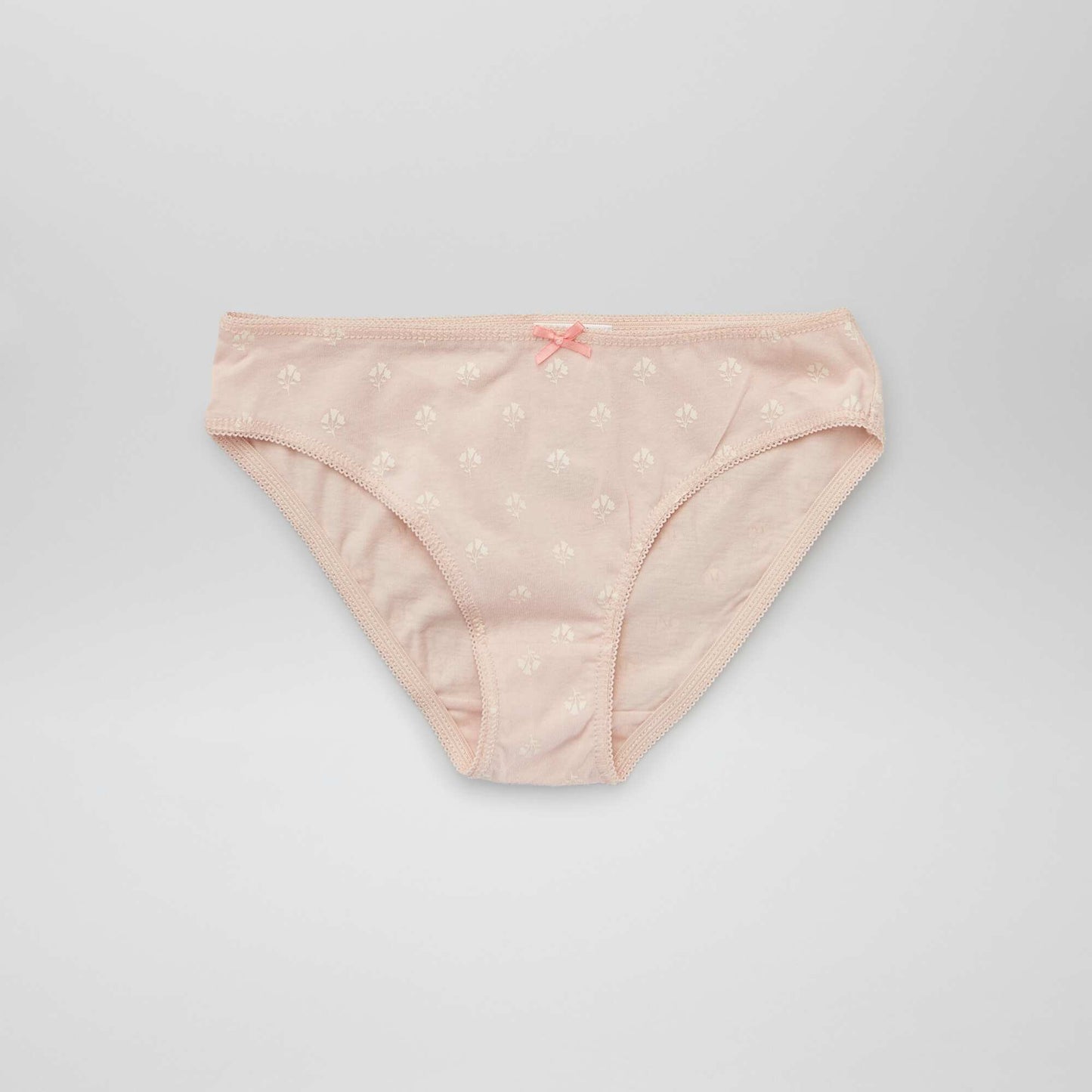 Jersey briefs with pretty bow - Pack of 4 PINK
