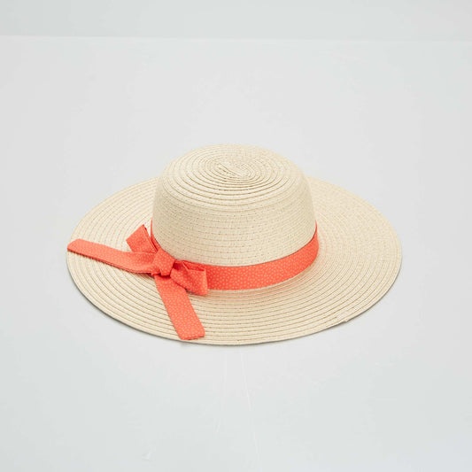 Raffia hat BEIGE