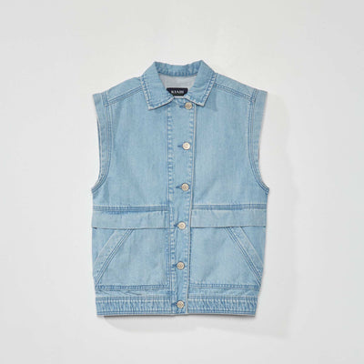 Denim waistcoat BLUE