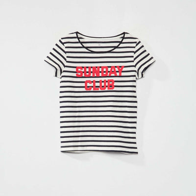 Jersey knit T-shirt BLUE