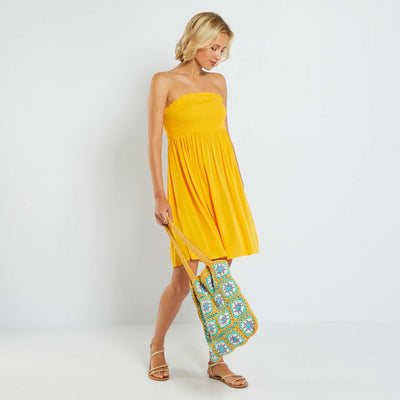 Short bustier dress YELLOW