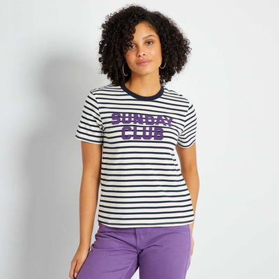Short-sleeved printed T-shirt WHITE