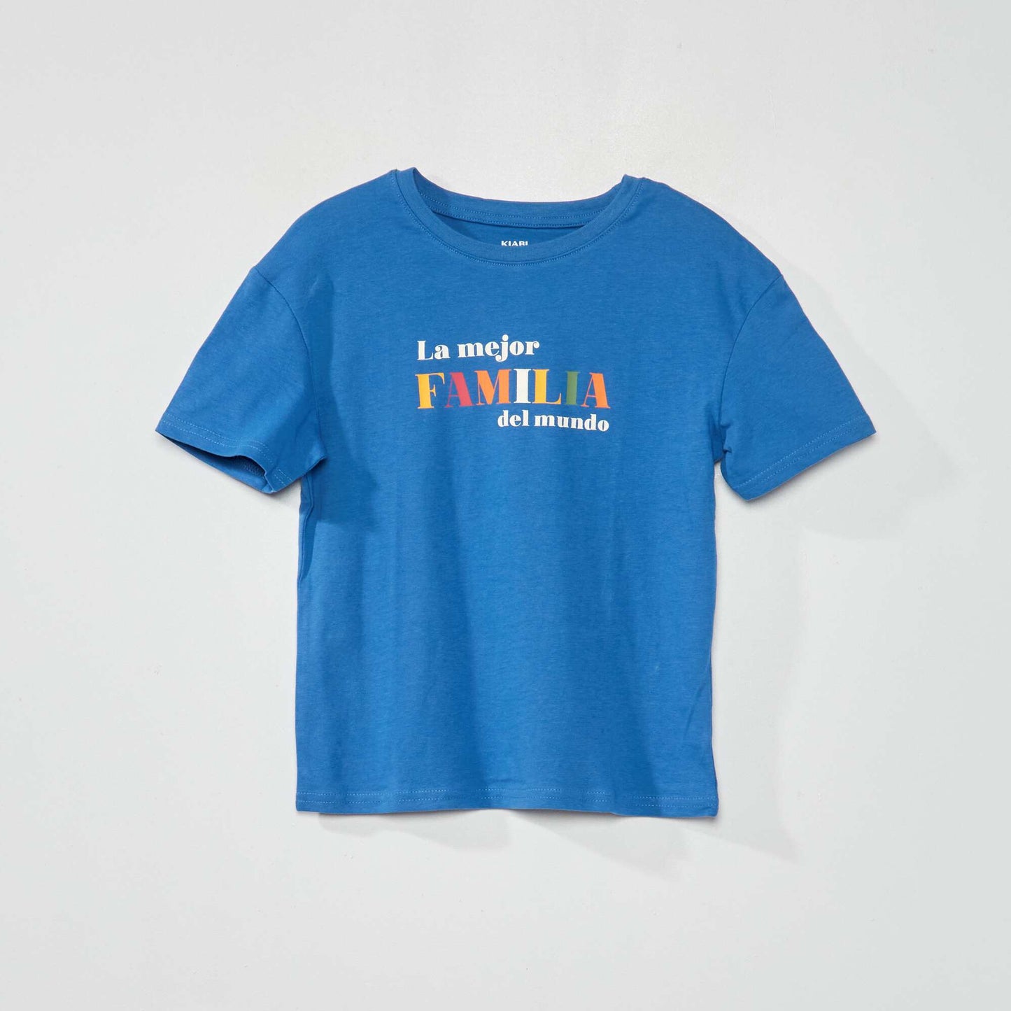 Printed slogan T-shirt BLUE
