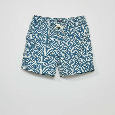 Printed swim shorts BLUE