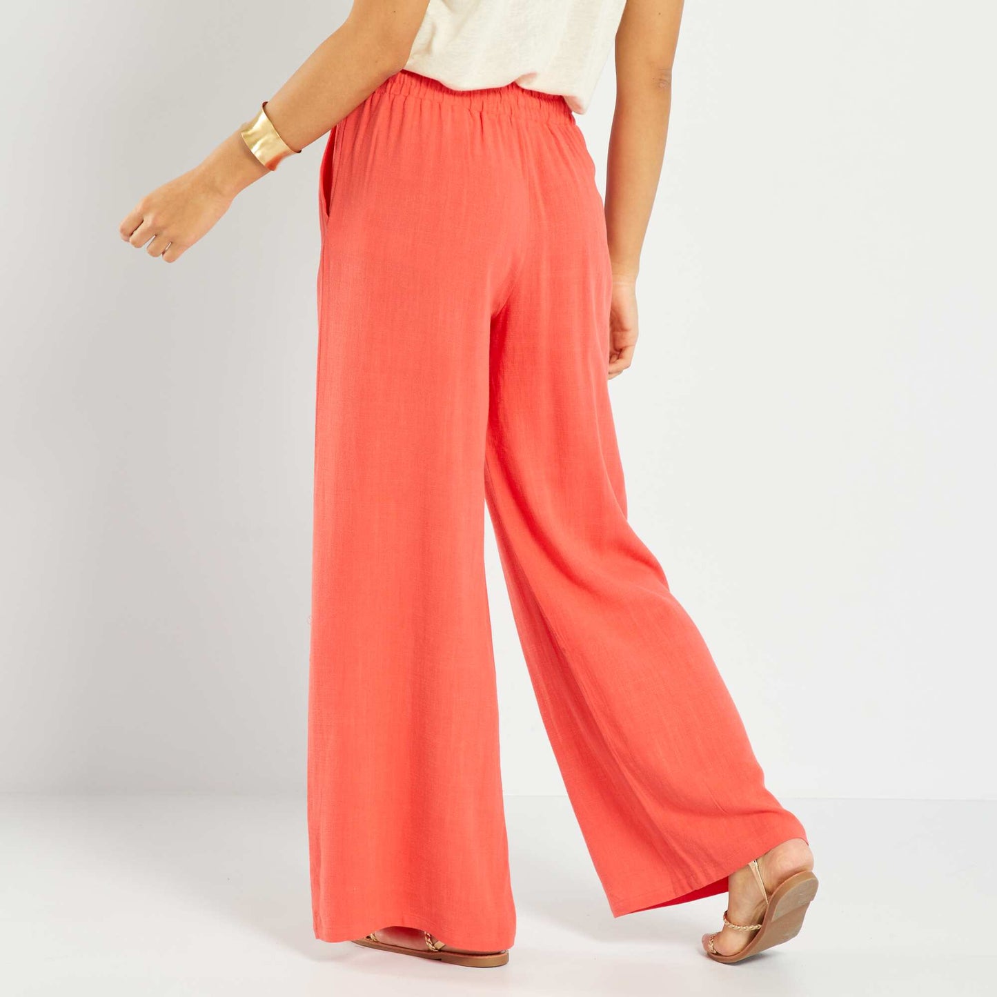 Regular-fit high-rise trousers CAY RED