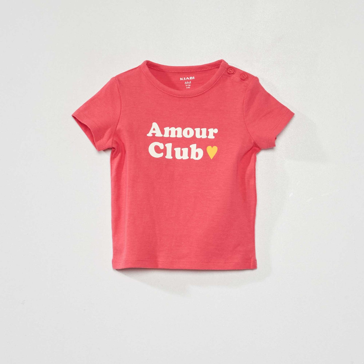 T-shirt with 'the sweet baby' lettering PINK_CLUB