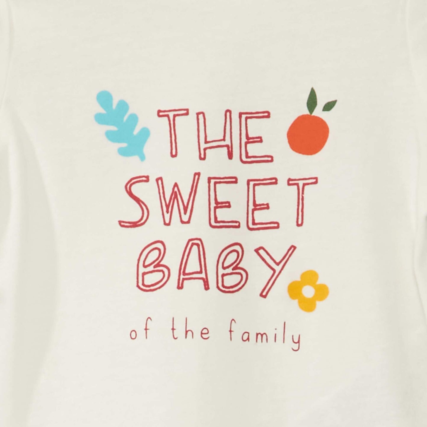 T-shirt with 'the sweet baby' lettering WHITE