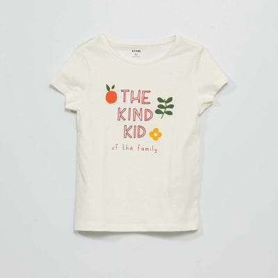 Printed jersey T-shirt WHITE